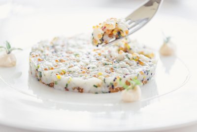 Plat de poisson blanc