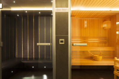 Hammam et Sauna pris de face