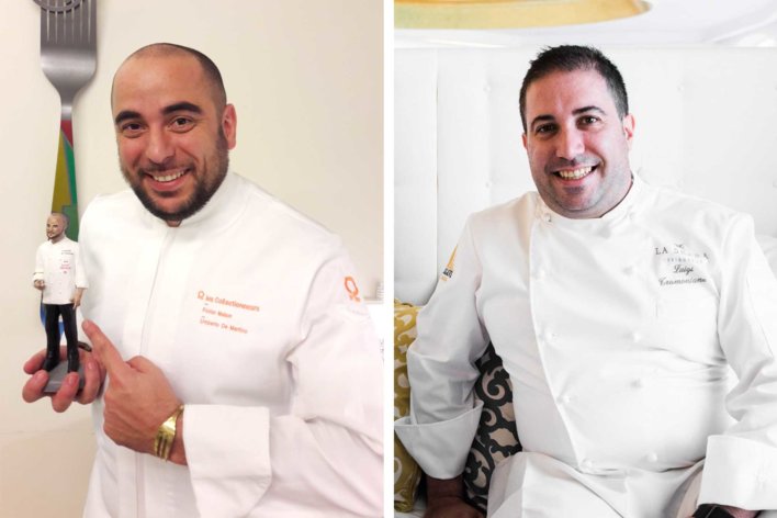 Deux portrait de chef, montage photo
