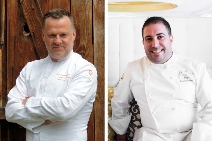 Deux portrait de chef, montage photo