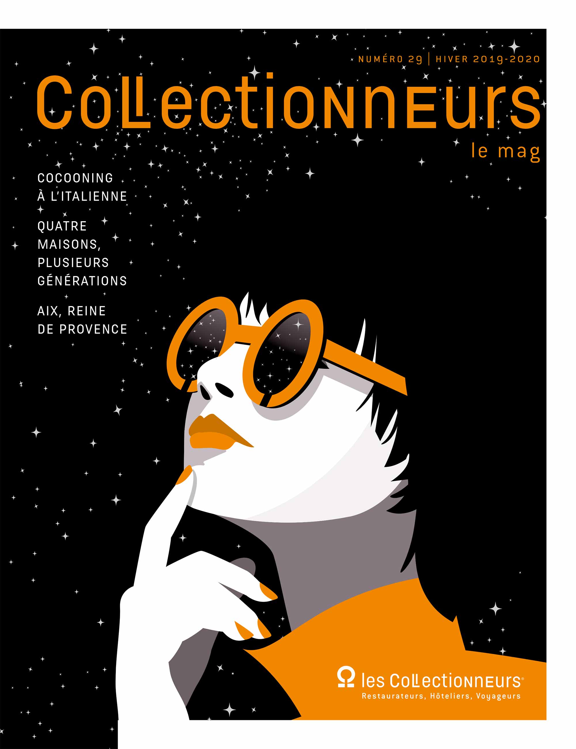 Illustration du visage d'une femme en couverture de magazine